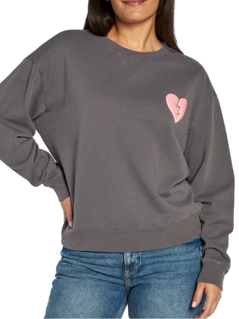 Wildfox I Wish it was Saturday Broken Heart Sweatshirt Medium